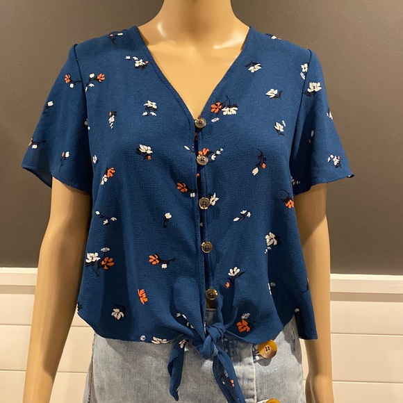 Pink Rose Tops - Pink rose floral size s